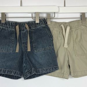 Circo boys blue jean and khaki shorts both 18M